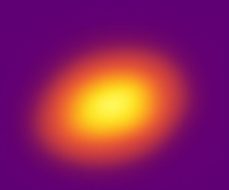 Measured 2D point-spread function, aberrated: elongated and tilted